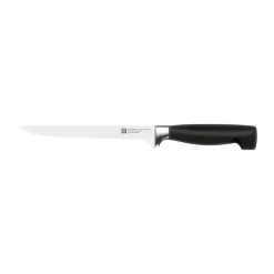 Cuchillo fileteador Zwilling Four star 18 cm, Negro-acero inoxidable