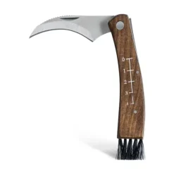 Cuchillo para setas con funda, Roble