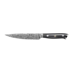 Cuchillo universal Damascus By Hâws 23,6 cm, Negro-acero inoxidable