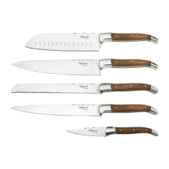 Cuchillos de chef Laguiole By Hâws, 5 piezas, Oliva