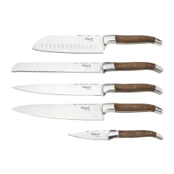 Cuchillos de chef Laguiole By Hâws, 5 piezas, Roble