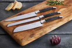 Cuchillos de chef Laguiole By Hâws, 3 piezas, Madera negra