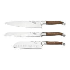 Cuchillos de chef Laguiole By Hâws, 3 piezas, Roble