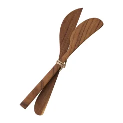 Cuchillos de mantequilla Teak, 2-pack, Marrón