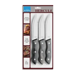 Cuchillos para carne Hercule XXL 3-pack, Negro