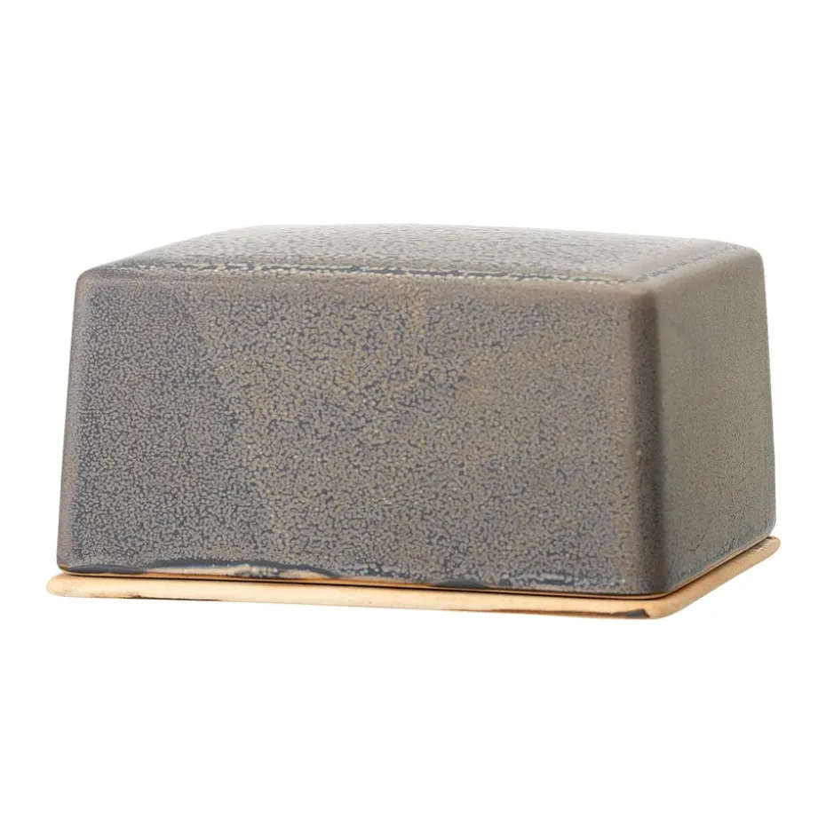 Cuenco para mantequilla Kendra gres, gris