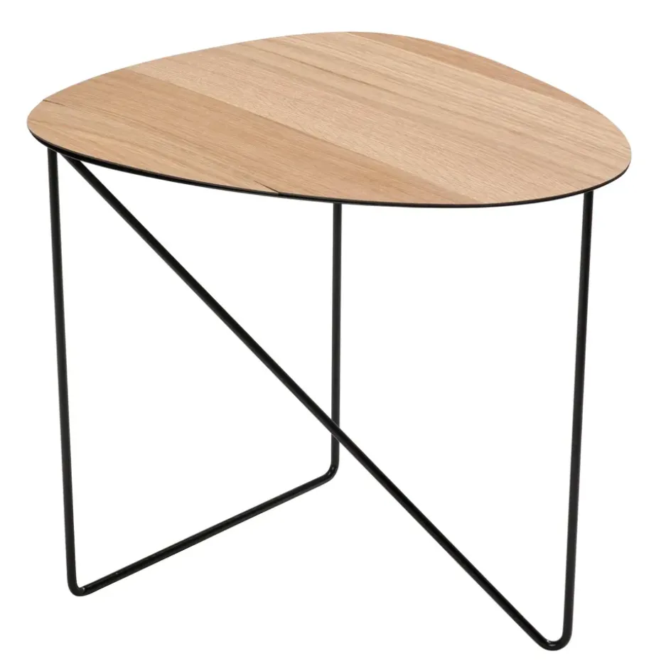 Curve Mesa auxiliar L, roble