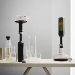 Decantador de vino Deluxe, acero inoxidable