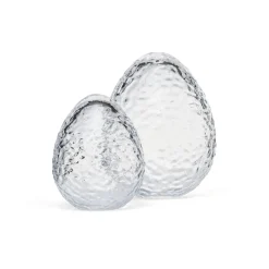 Decoración Gry huevo 16 cm, Clear