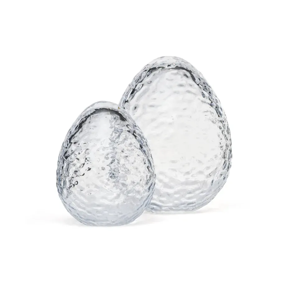 Decoración Gry huevo 16 cm, Clear