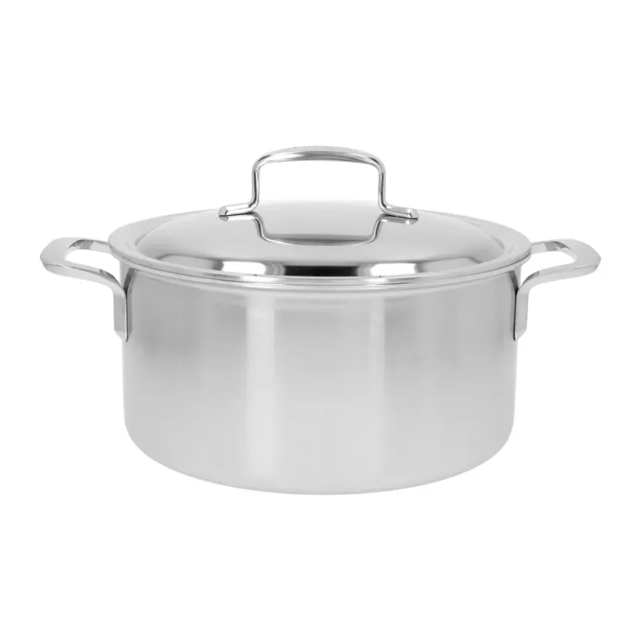 Demeyere 5-Plus olla baja de acero inoxidable, 5,2 L