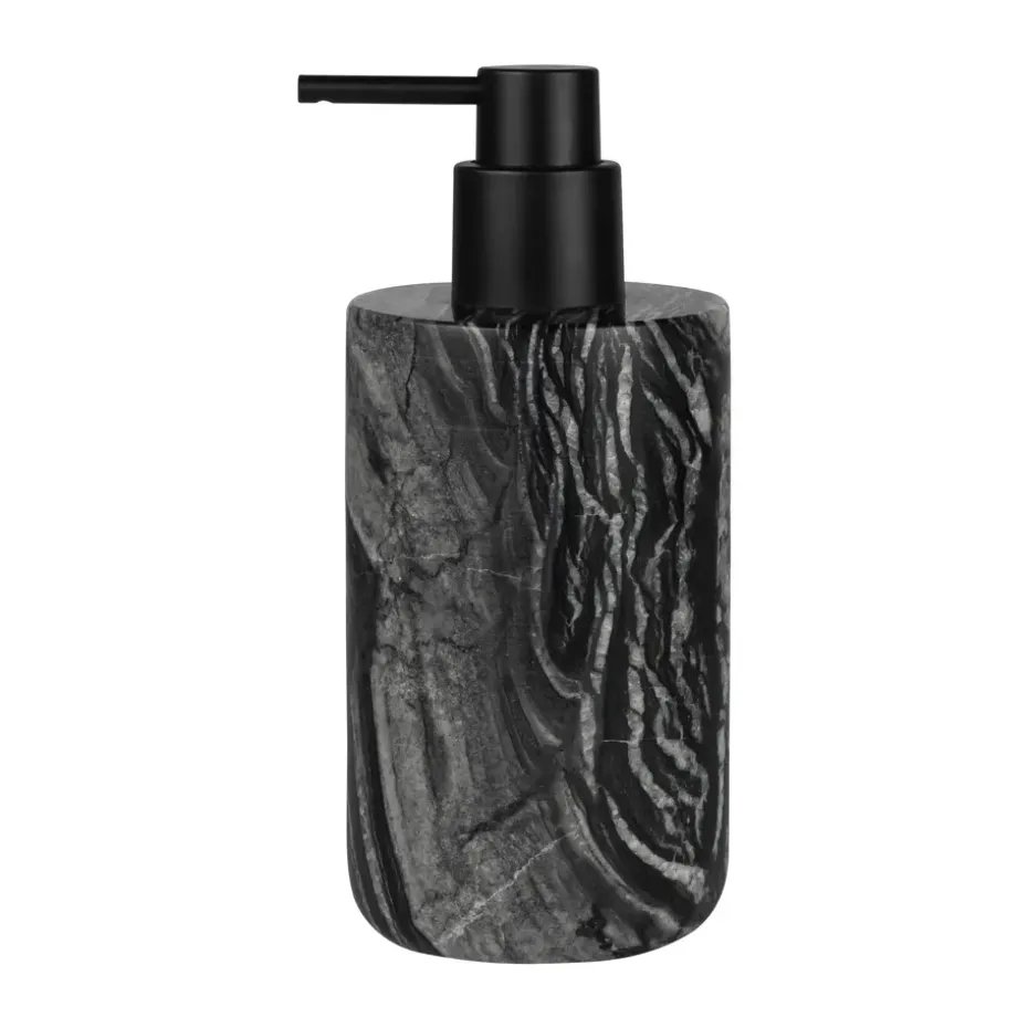 Dispensador de jabón Marble 17,5 cm, Negro-gris