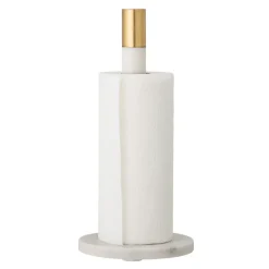 Emira Portarrollos de papel cocina mármol 32 cm, blanco