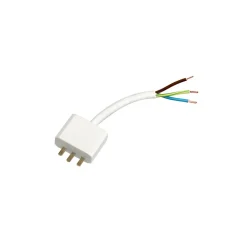 Enchufe de techo DCL con tierra, blanco