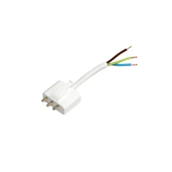 Enchufe de techo DCL con tierra, blanco