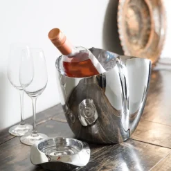Enfriador de botellas champán Drift 23 cm, acero inoxidable