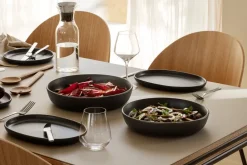 Ensaladera Nordic Kitchen baja negro, Ø25 cm