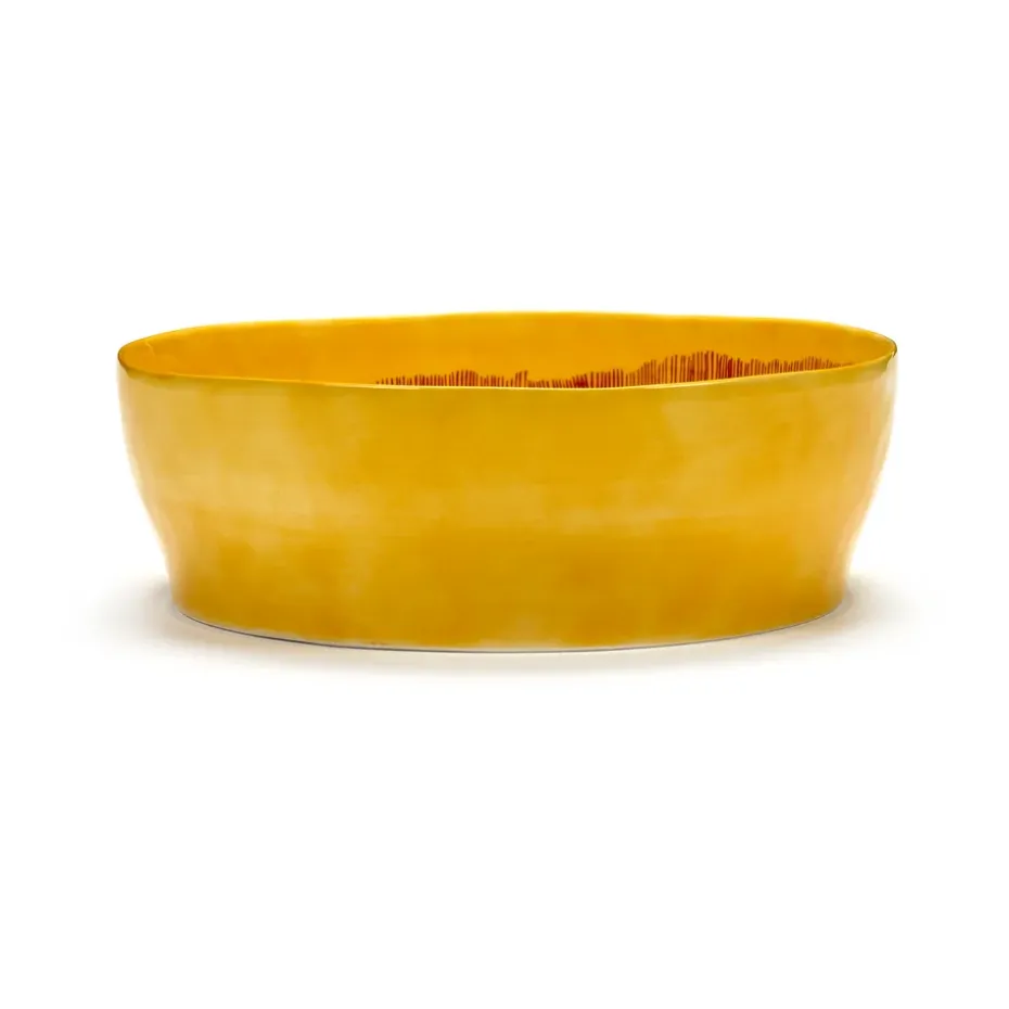 Ensaladera Ottolenghi Feast Ø27,5 cm, Yellow stripes-red