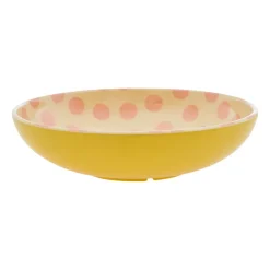 Ensaladera Rice melamina Ø29,9 cm, Pink dots-yellow