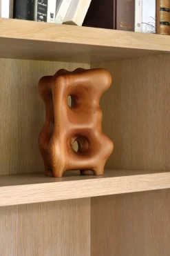 Escultura Organic 22 cm, Varnished mahogany