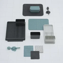 Escurreplatos compacto Brabantia, gris claro