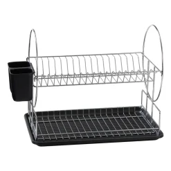 Escurridor de platos Disa 2 pisos 32x47 cm, hierro cromado