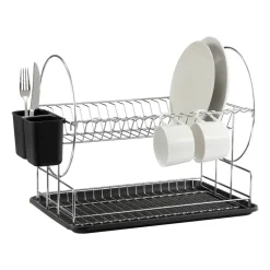 Escurridor de platos Disa 2 pisos 32x47 cm, hierro cromado