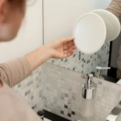 Espejo de maquillaje AirMirror x5 desmontable con ventosa, Ø16,5 cm