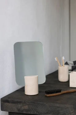 Espejo de mesa Travertin, Lino