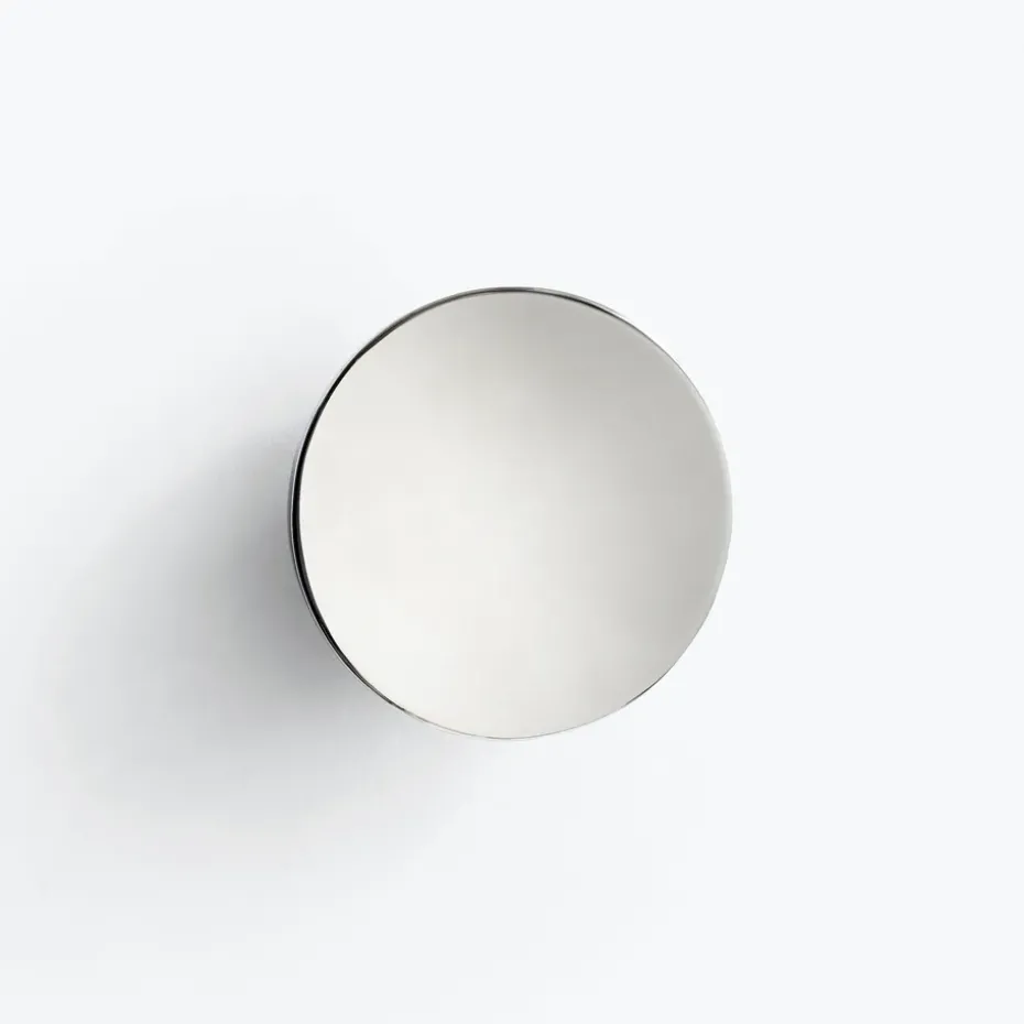 Espejo de pared Aura small, Acero inoxidable