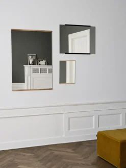 Espejo de pared rectangular 70x100 cm, Oak