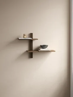Estante de pared Phase, Roble ahumado aceitado, 68x18x55 cm
