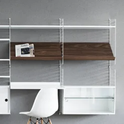 Estante para revistero String madera, Beige, 78x30 cm