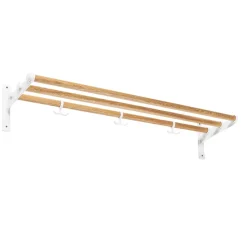 Estante perchero o zapatero Nostalgi , roble, blanco