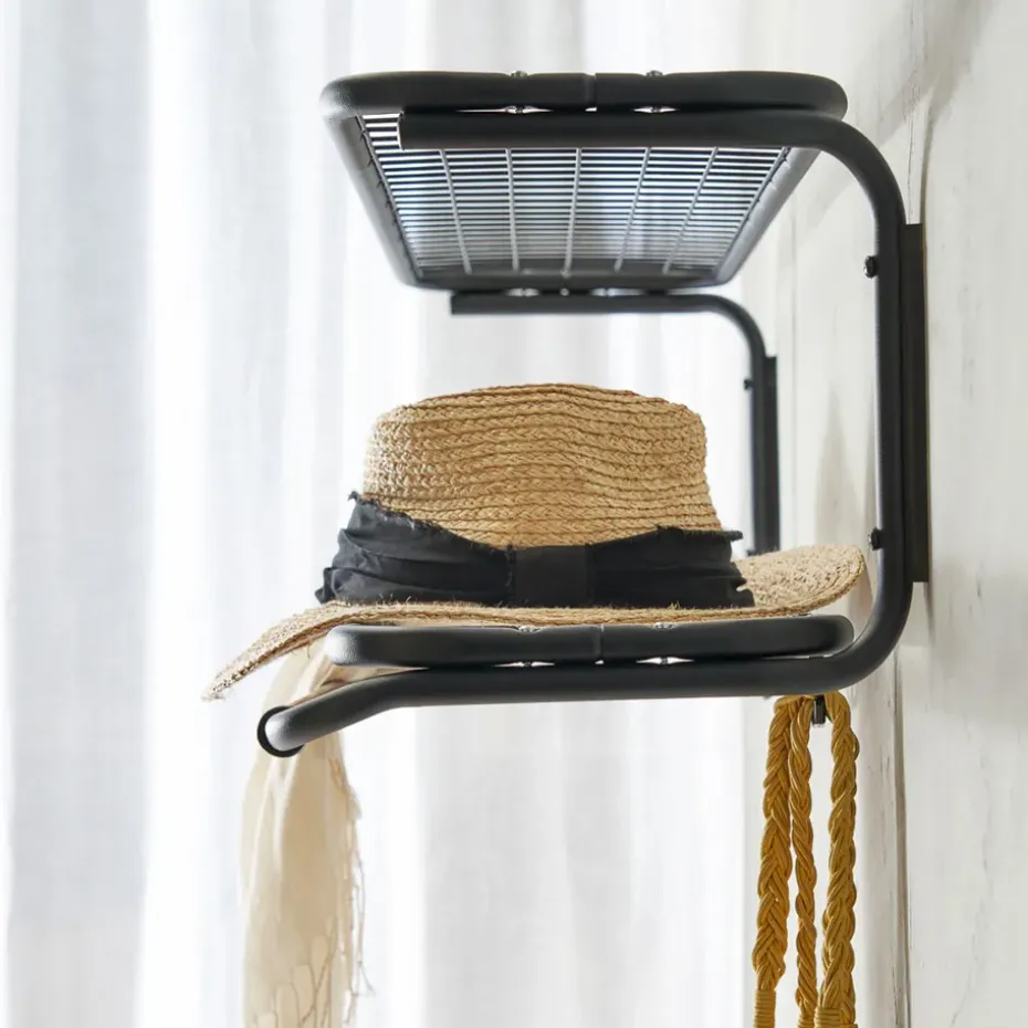 Estante sombrerero Classic 650, Blanco/cromo, 2 niveles, 60 cm