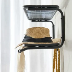 Estante sombrerero Classic 650, Negro/negro, 2 niveles, 40 cm