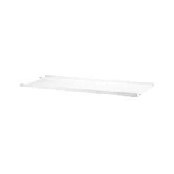 Estante String metal, Blanco, 58x20 cm, borde bajo
