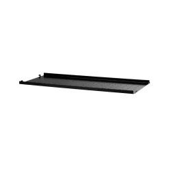 Estante String metal, Negro, 78x20 cm, borde bajo