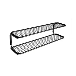 Estante zapatero Classic 650, Negro/cromo, 2 niveles, 40 cm