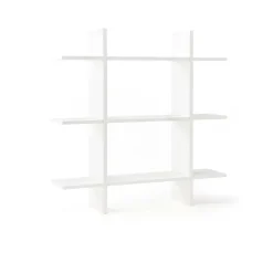 Estantería de pared con 3 baldas Star, Blanco