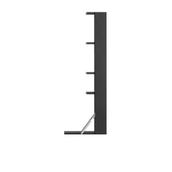 Estantería de pared con escritorio Gridlock - M1-A4-0-D, Black stained Ash