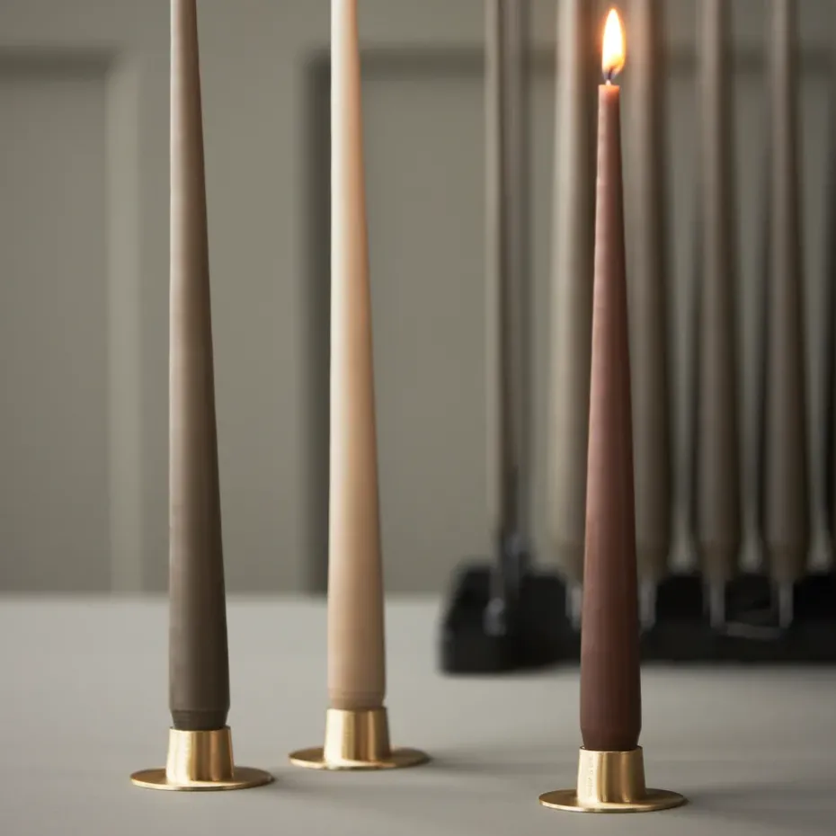 ester & erik 2 Candelabros mate, Oro
