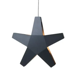Estrella de Adviento Advent Stjärna, Gris, 40 cm, cable de tela gris claro