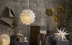 Estrella de adviento Ice Ø50 cm, blanco