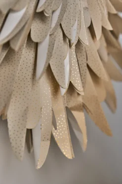 Estrella de Adviento Luna beige con puntos, 80 cm