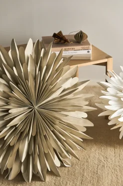 Estrella de Adviento Luna beige con puntos, 80 cm