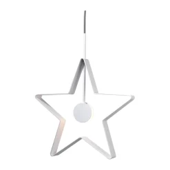 Estrella de Adviento Spica 40 cm, Cable blanco-gris
