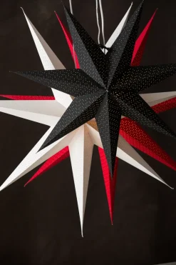 Estrella de navidad Aino negro, 60 cm