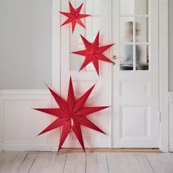 Estrella de navidad Aino slim rojo, 44 cm