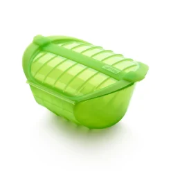 Estuche de vapor hondo Lékué 1–2 p., Verde